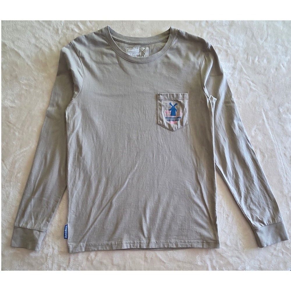 Dutch Bros Coffee Estd 1992 Graphic Women's Medium Gray Pink Logo Long Sleeve